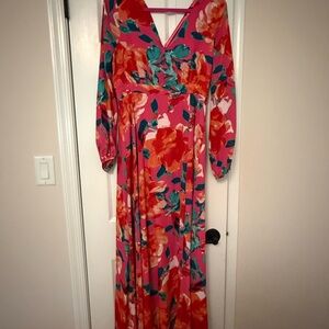 Floral Pink Maxi Dress